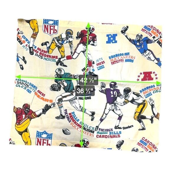 Vintage NFL Team Print Fabric American Football Retro Crafts Pillowcases Decor - Picture 5 of 8